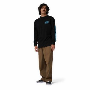 Santa Cruz Mono Vertigo Dot L/S T-Shirt - Black