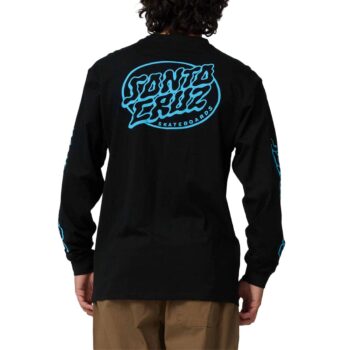 Santa Cruz Mono Vertigo Dot L/S T-Shirt - Black