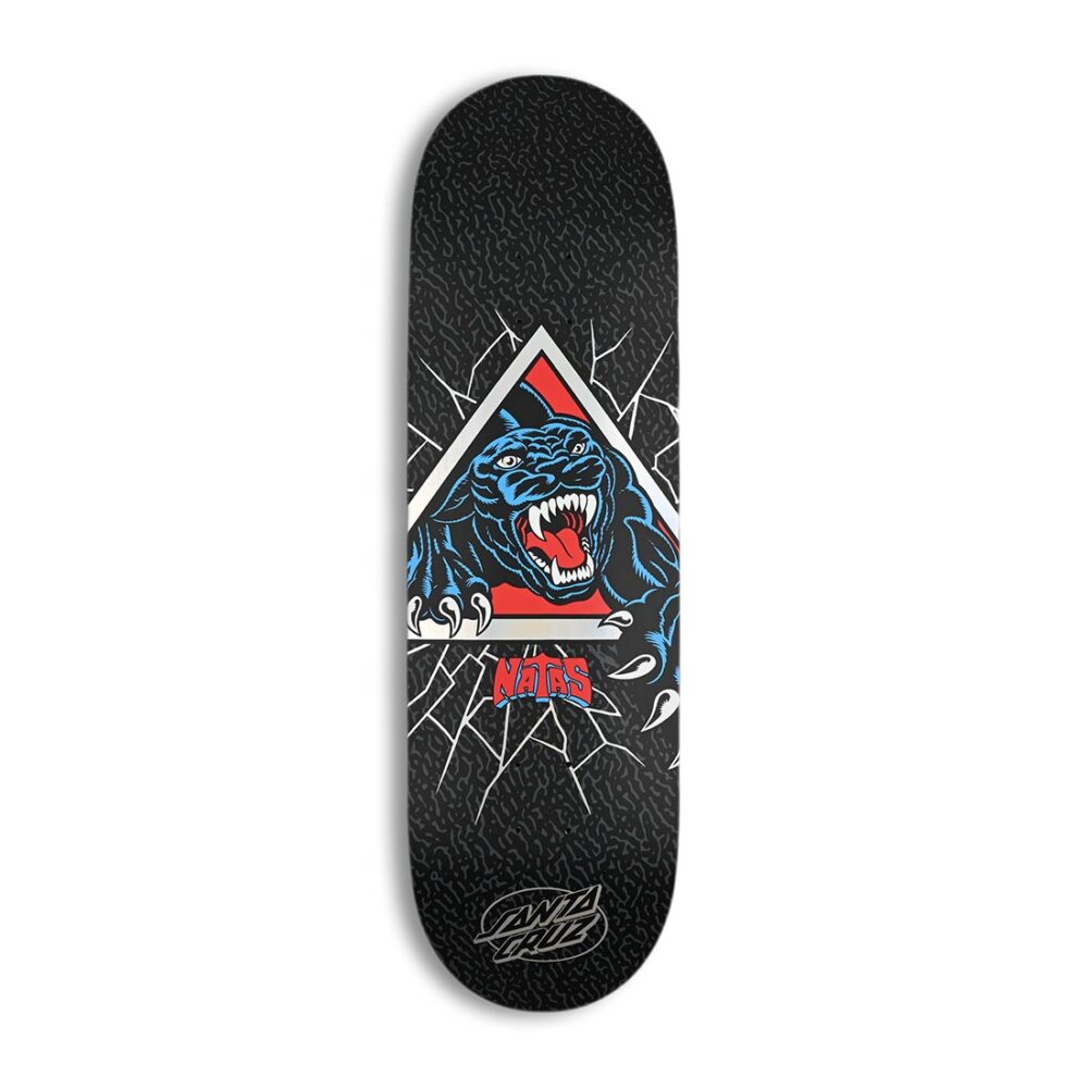 Santa Cruz Natas Shattered Panther VX 9" Skateboard Deck - Black