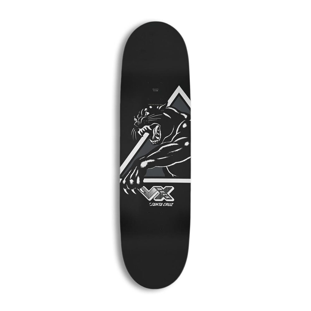 Santa Cruz Natas Shattered Panther VX 9" Skateboard Deck - Black