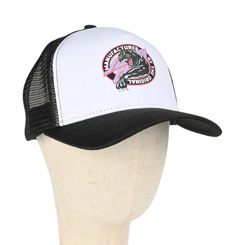 Santa Cruz Natas Sketch Panther Mesh Back Cap - Black/White