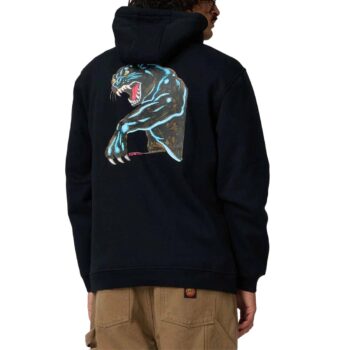 Santa Cruz Natas Sketch Panther Pullover Hoodie - Black