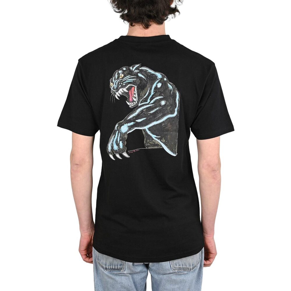 Santa Cruz Natas Sketch Panther S/S T-Shirt - Black