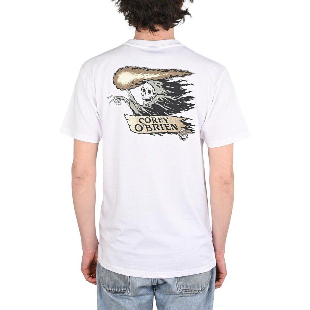 Santa Cruz O'Brien Reaper S/S T-Shirt - White - Supereight