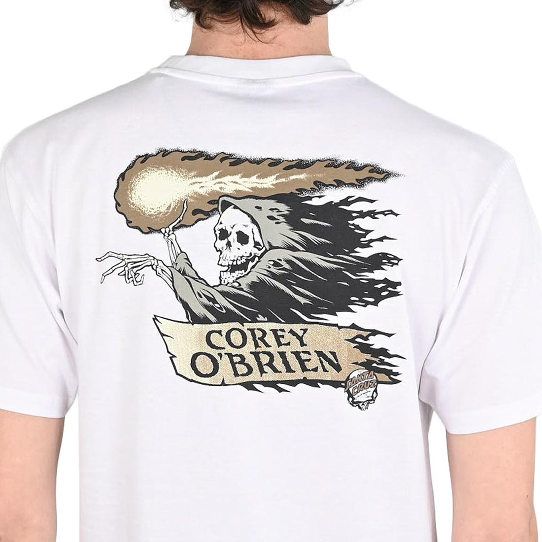 Santa Cruz O'Brien Reaper S/S T-Shirt - White - Supereight