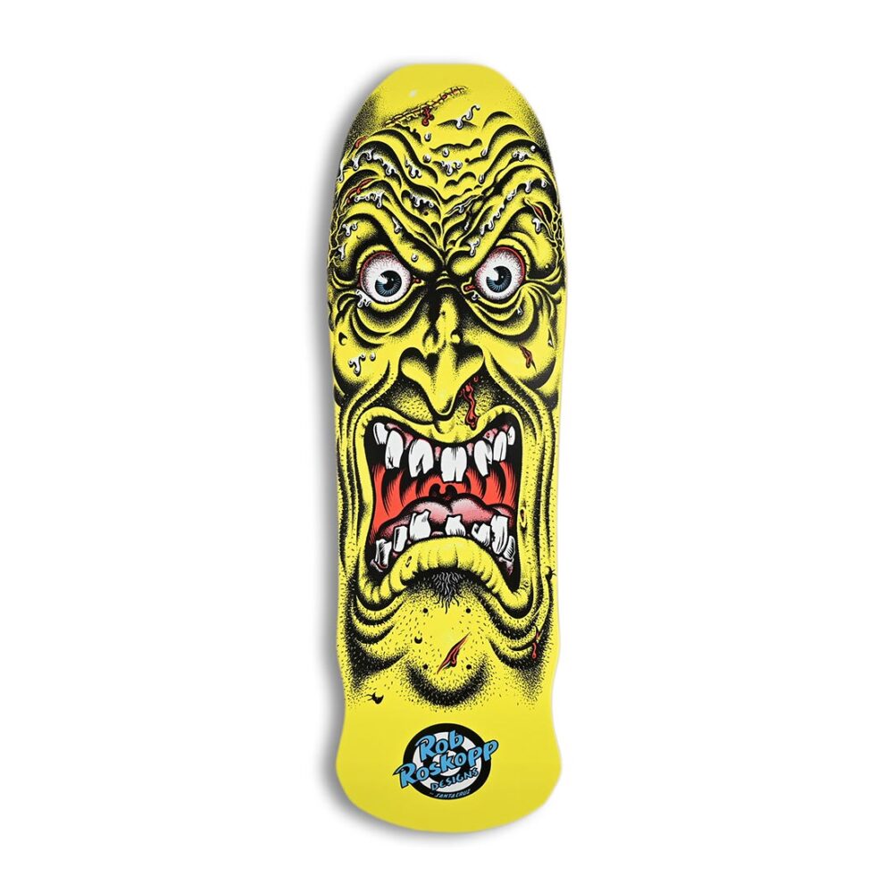 Santa Cruz Roskopp Face 9.5" Reissue Skateboard Deck - Yellow