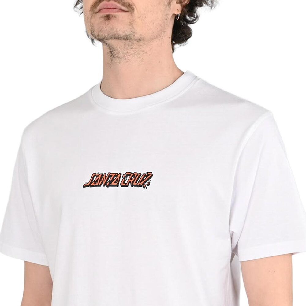 Santa Cruz Roskopp Monster Strip S/S T-Shirt - White