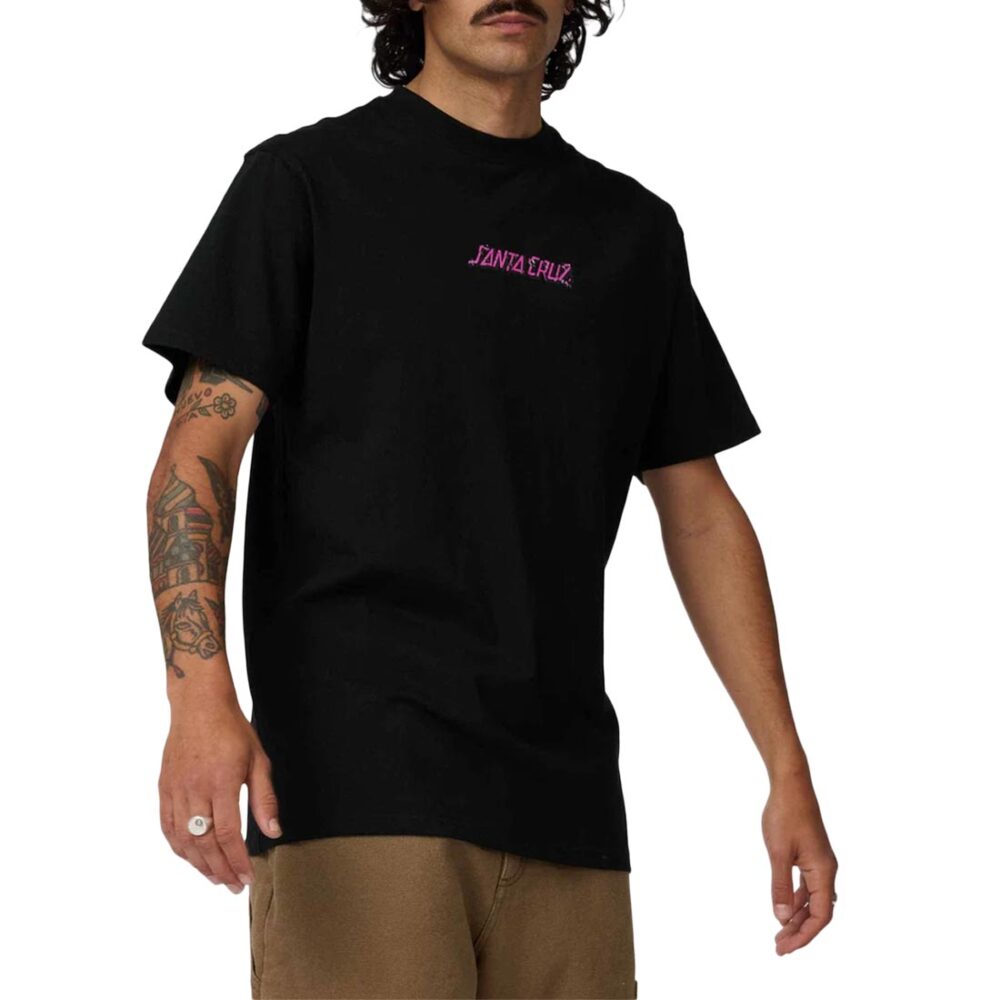 Santa Cruz Roskopp Monster Strip S/S T-Shirt - Black