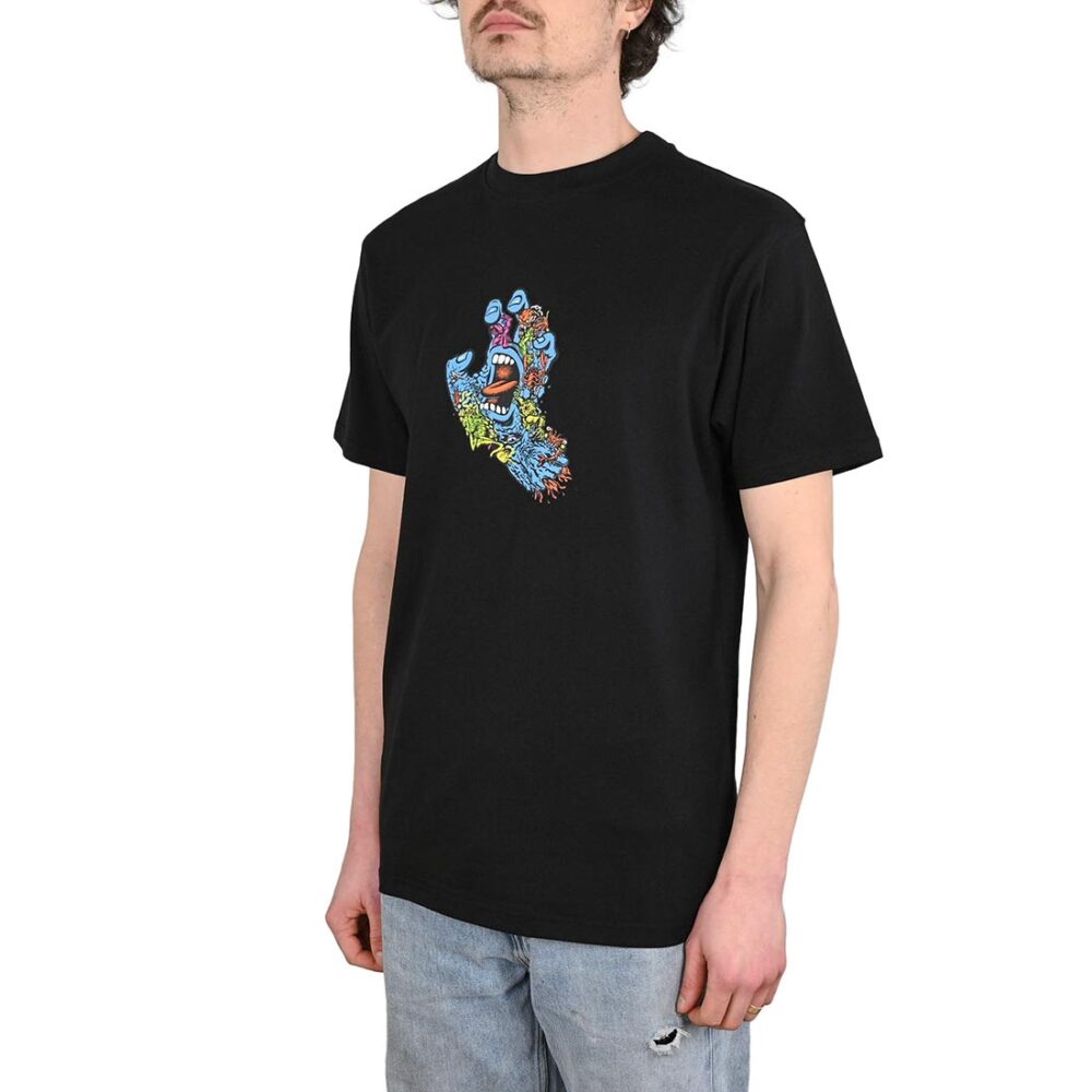 Santa Cruz Roskopp Screaming Five Front S/S T-Shirt - Black