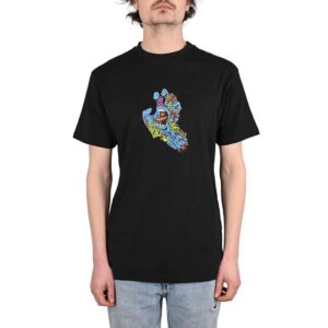 Santa Cruz Roskopp Screaming Five Front S/S T-Shirt - Black
