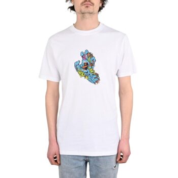 Santa Cruz Roskopp Screaming Five Front S/S T-Shirt - White