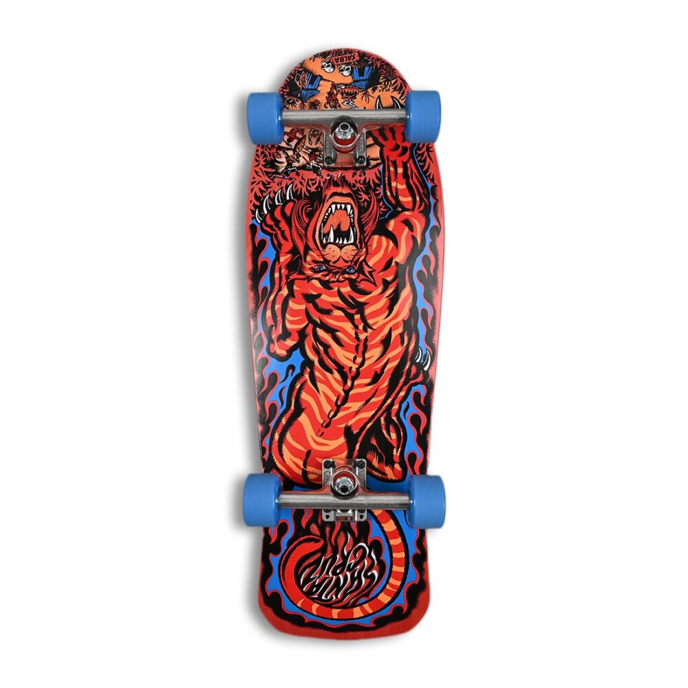 Santa Cruz Salba Tiger Cruiser 10.3 Complete Skateboard - Blue/Orange