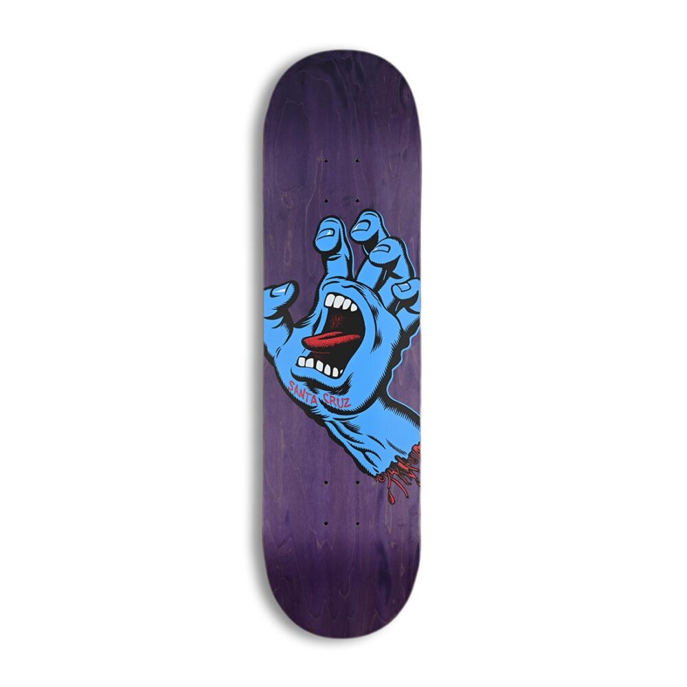 Santa Cruz Screaming Hand 8.375" Skateboard Deck - Purple