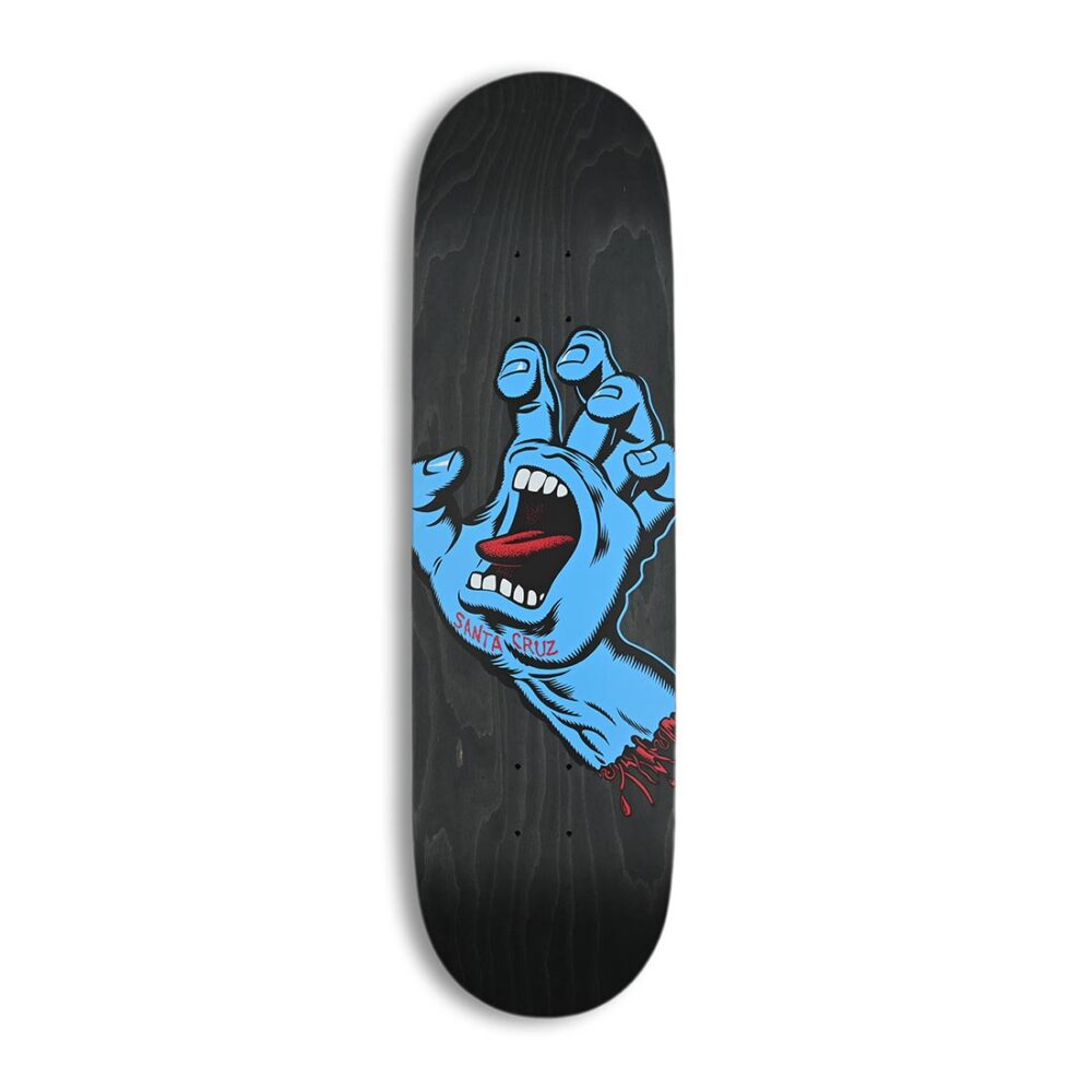 Santa Cruz Screaming Hand 8.6" Skateboard Deck - Black