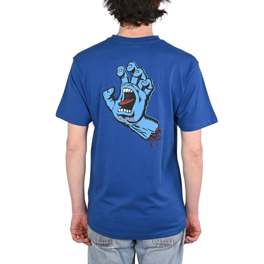 Santa Cruz Screaming Hand Chest S/S T-Shirt - Rich Navy