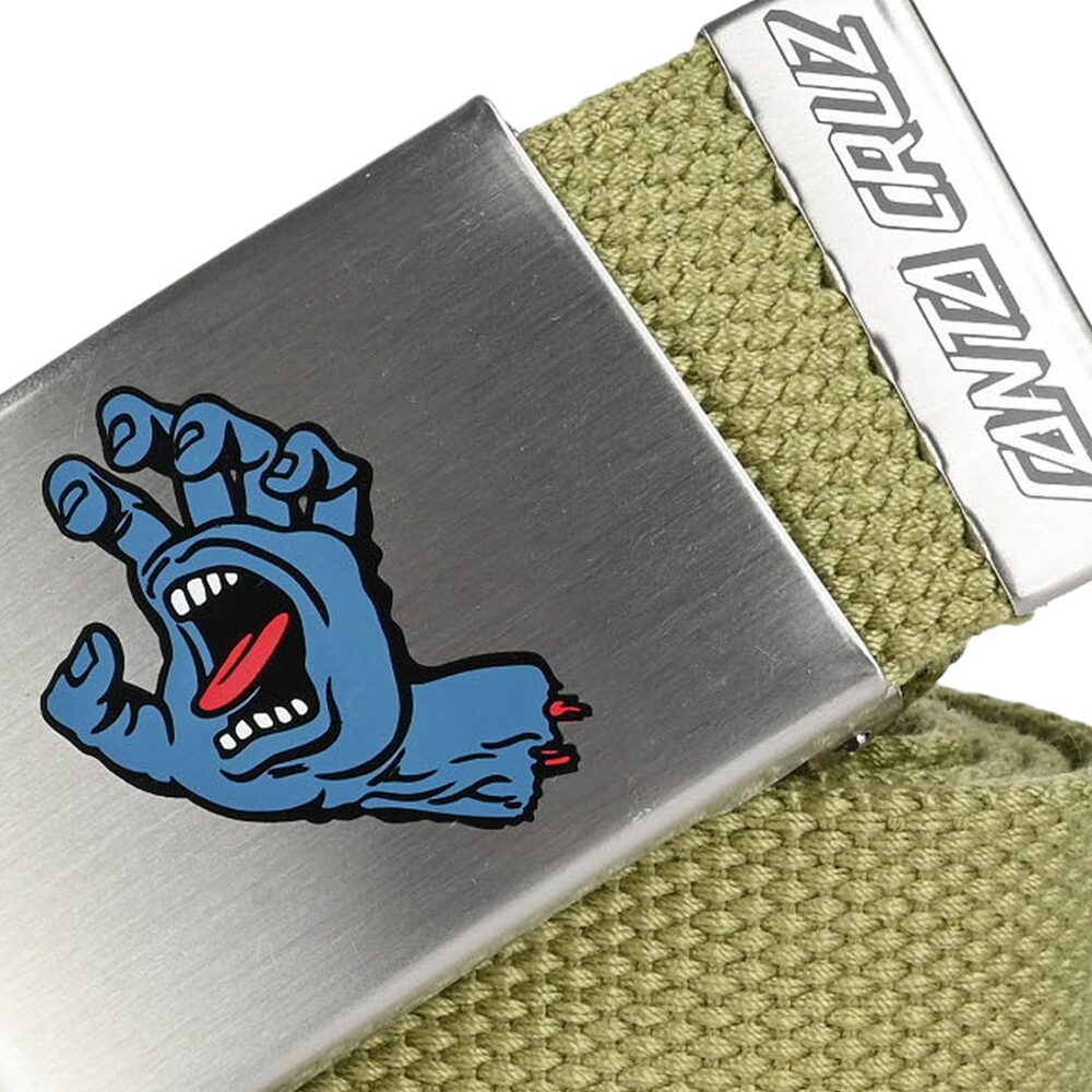 Santa Cruz Screaming Mini Hand Web Belt - Faded Khaki