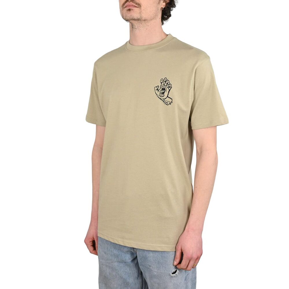 Santa Cruz Stamped Screaming Hand S/S T-Shirt - Stone Grey