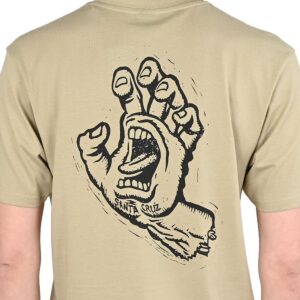 Santa Cruz Stamped Screaming Hand S/S T-Shirt - Stone Grey