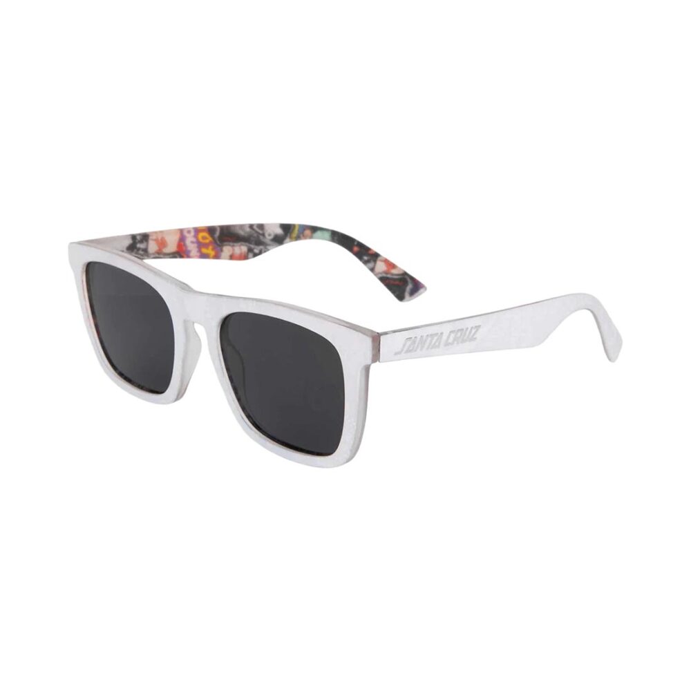 Santa Cruz Strip Sunglasses - White Collage/Black
