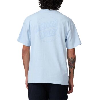 Santa Cruz Tonal Opus Dot Stripe S/S T-Shirt - Fresh Blue