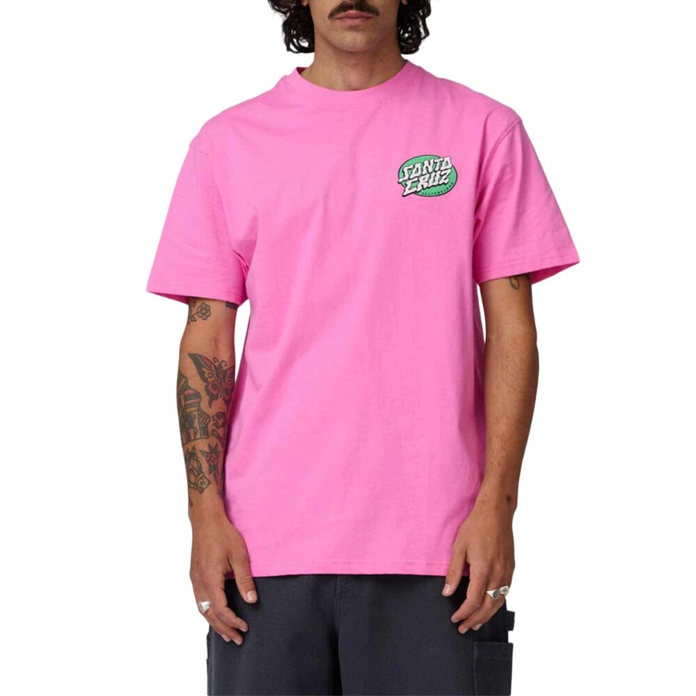 Santa Cruz Vertigo Dot S/S T-Shirt - Electric Pink