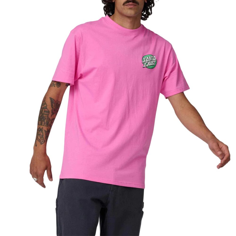 Santa Cruz Vertigo Dot S/S T-Shirt - Electric Pink