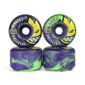 Spitfire Colours Formula Four Radial Full 99D 56mm Wheels - Neon Green/Purple