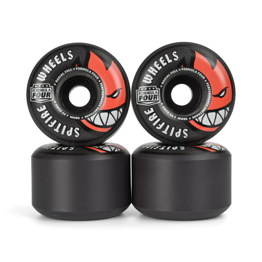 Spitfire Colours Formula Four Radial Full 99D 58mm Wheels - Black