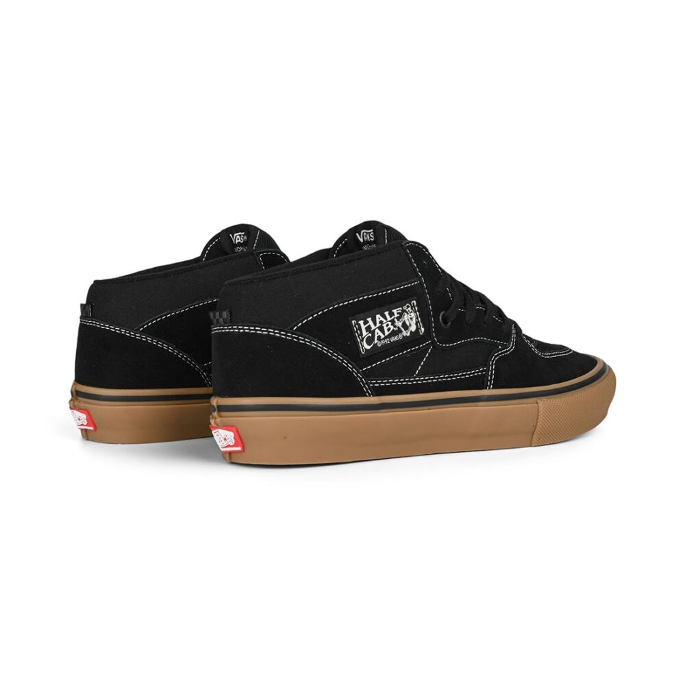 Vans Half Cab Skate Shoes - Black/Gum/White