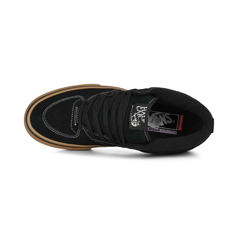 Vans Half Cab Skate Shoes - Black/Gum/White