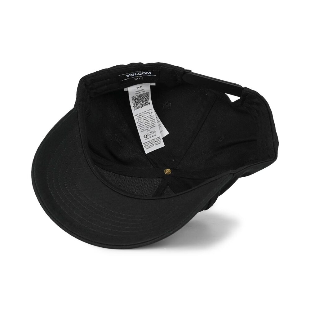 Volcom Embossed Stone ADJ Snapback Cap - Black