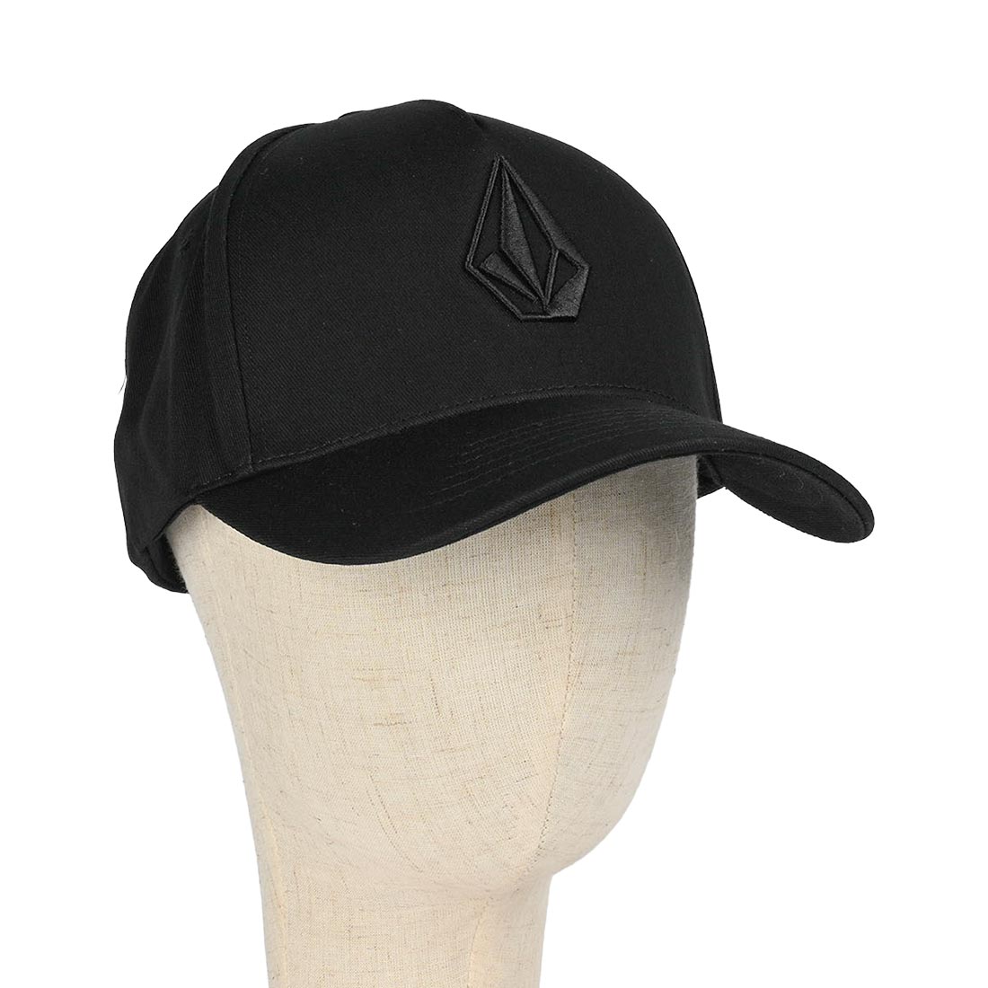 Volcom Embossed Stone ADJ Snapback Cap - Black - Unisex - Cotton