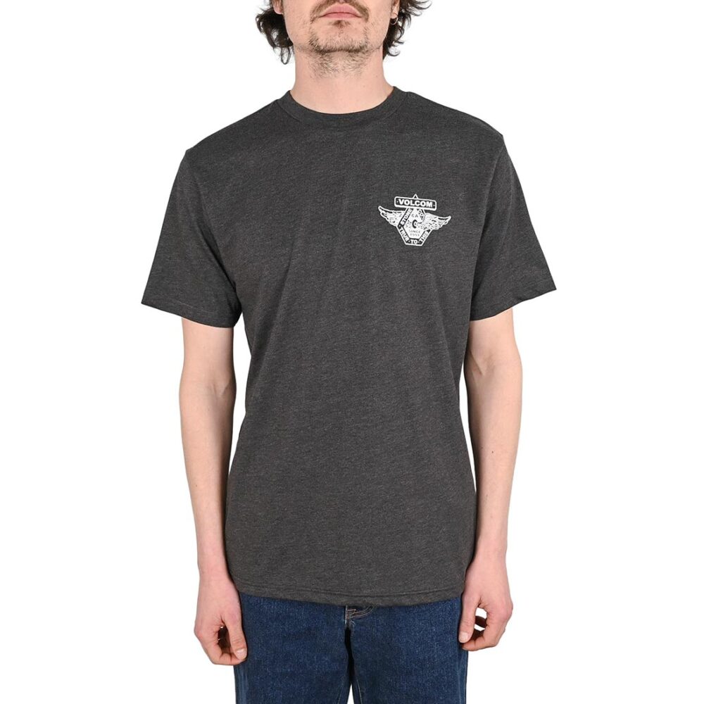 Volcom Free Wheel S/S T-Shirt - Heather Black