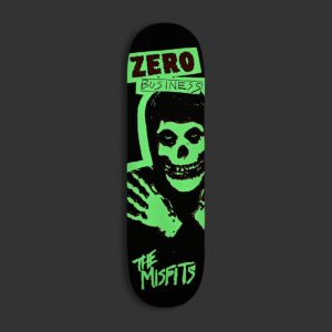 Zero x Misfits Business Skateboard Deck - Glow in the Dark