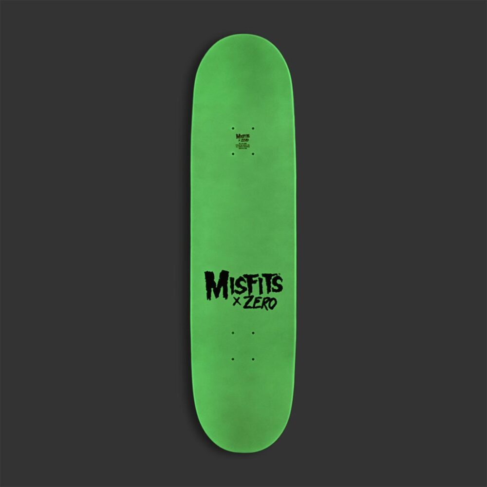 Zero x Misfits Business Skateboard Deck - Glow in the Dark