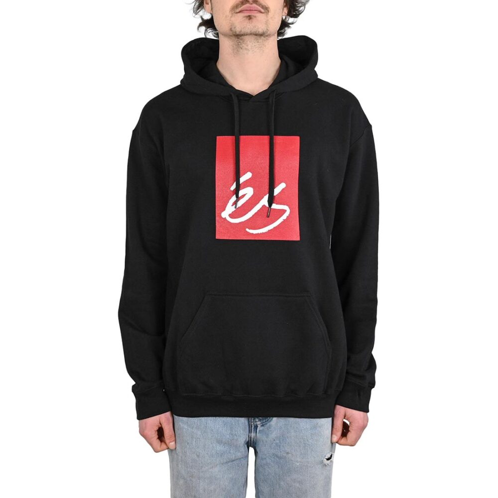 eS Main Block Pullover Hoodie - Black
