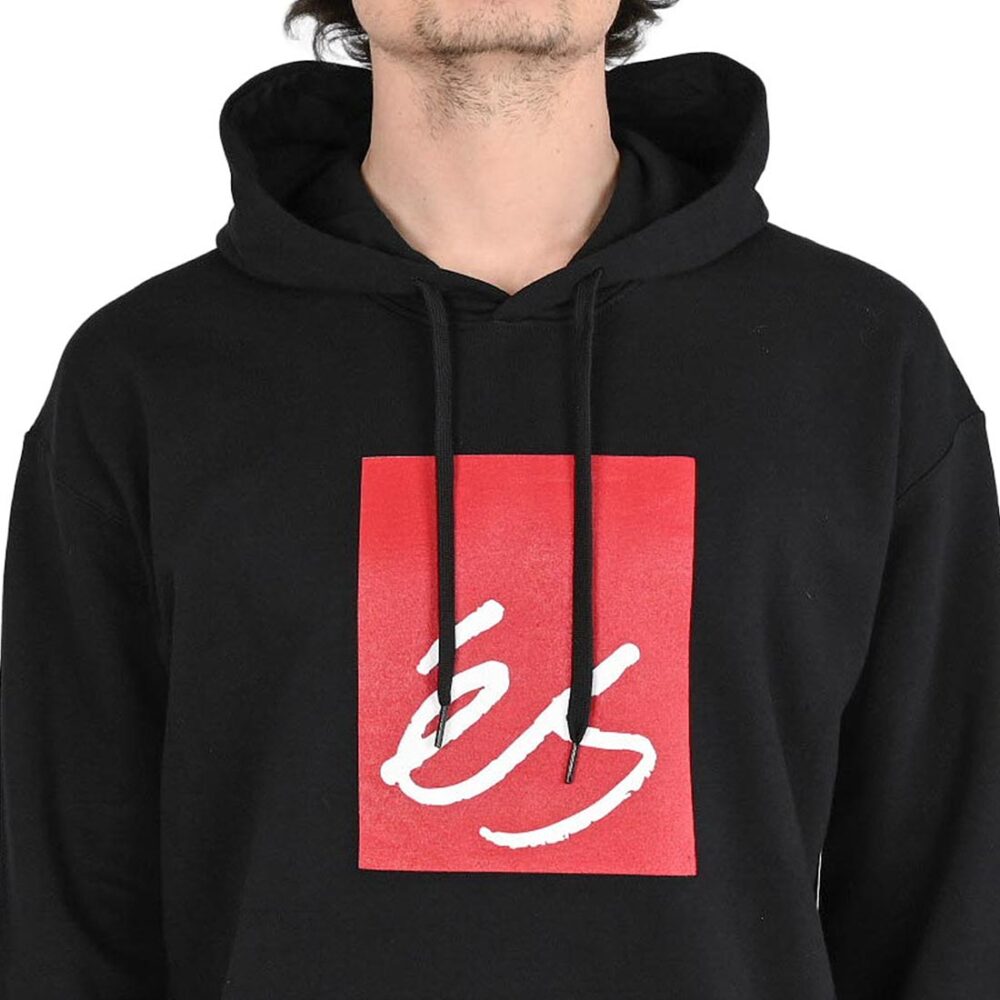 eS Main Block Pullover Hoodie - Black