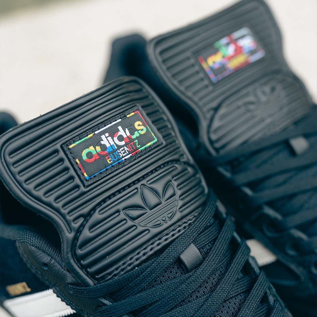 Adidas Busenitz Skate Shoes - Core Black/Chalk White/Gold