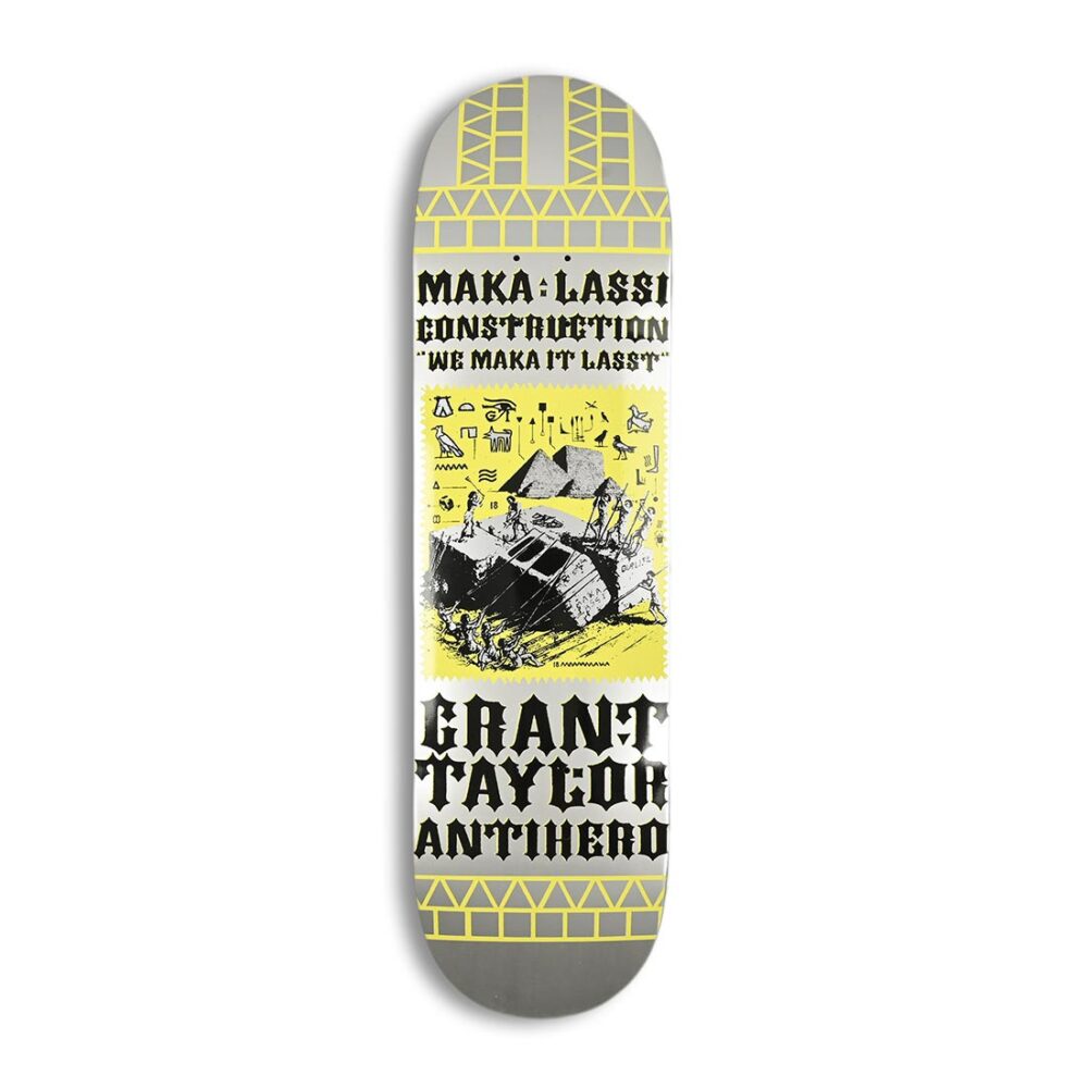 Anti Hero Grant Taylor DBX Makalassi 8.5" Skateboard Deck - Silver