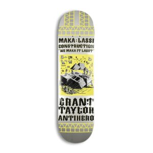 Anti Hero Grant Taylor DBX Makalassi 8.5" Skateboard Deck - Silver
