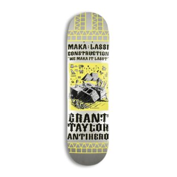 Anti Hero Grant Taylor DBX Makalassi 8.5" Skateboard Deck - Silver