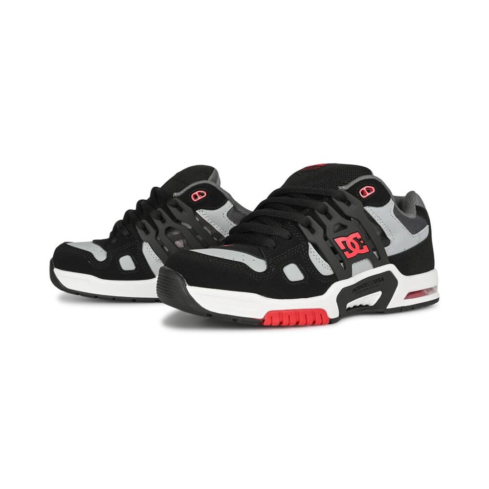 DC AT-2 Skate Shoes - Black/Grey/Red