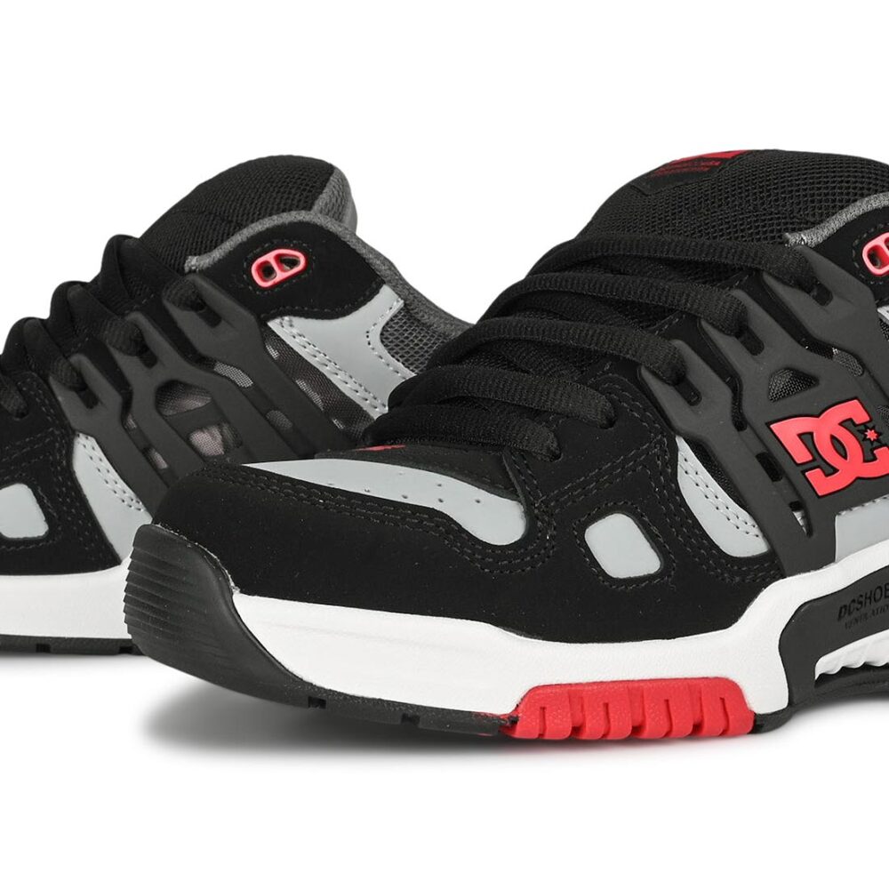 DC AT-2 Skate Shoes - Black/Grey/Red