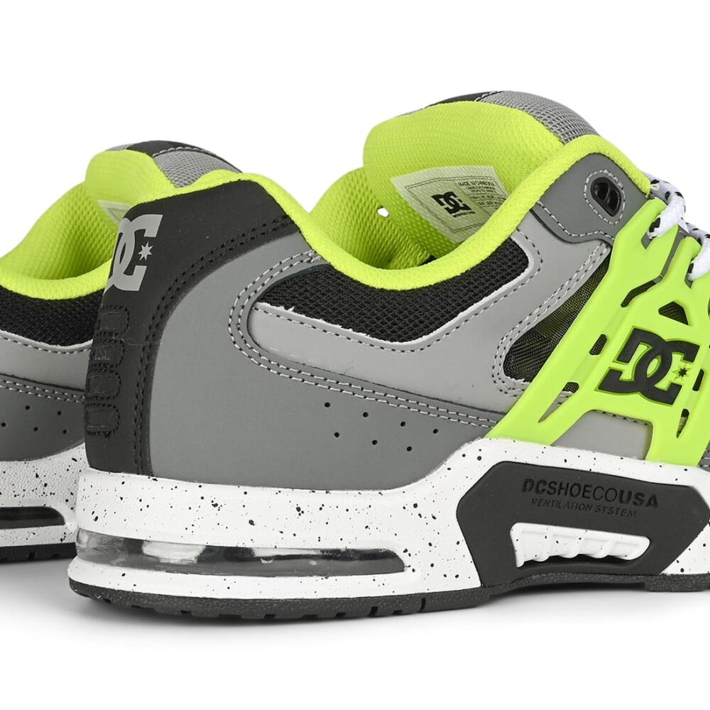 DC AT-2 Skate Shoes - Grey/Black/Lime