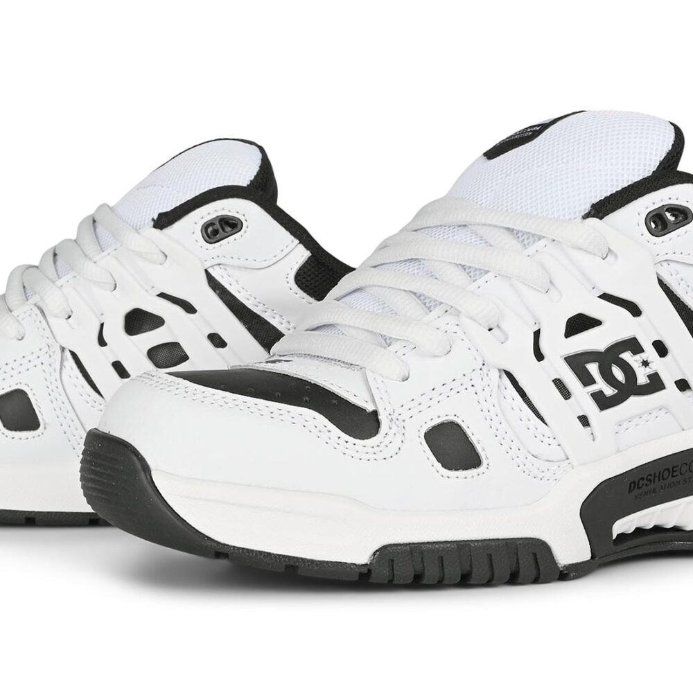 DC AT-2 Skate Shoes - White/Black/White