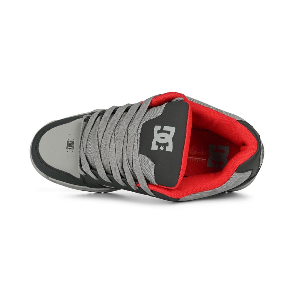 DC Coiler Skate Shoes - Dark Grey/Grey/Red