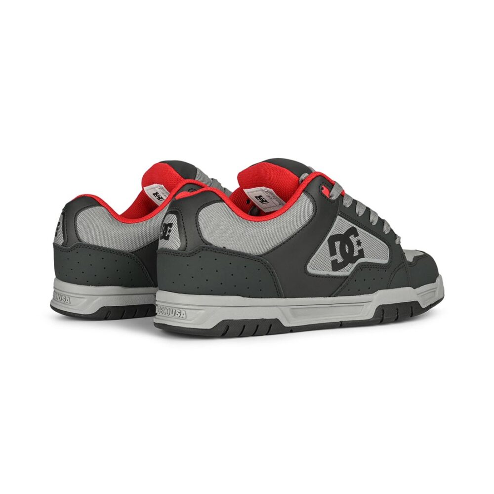 DC Coiler Skate Shoes - Dark Grey/Grey/Red