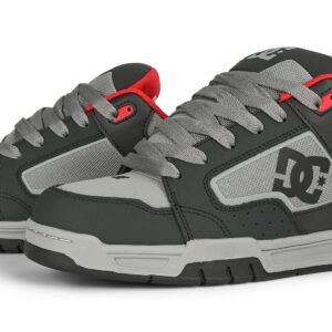 DC Coiler Skate Shoes - Dark Grey/Grey/Red