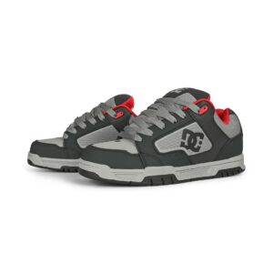 DC Coiler Skate Shoes - Dark Grey/Grey/Red