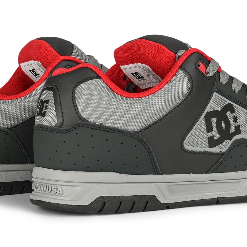 DC Coiler Skate Shoes - Dark Grey/Grey/Red